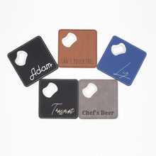 Load image into Gallery viewer, Personalized Bottle Opener Coaster - Glowfish Design Studio
