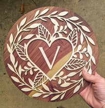 Load image into Gallery viewer, Cedar Heart Round - Glowfish Design Studio