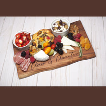 Load image into Gallery viewer, Personalized Acacia Charcuterie Board - Glowfish Design Studio