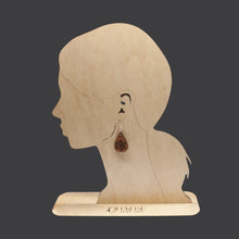 Load image into Gallery viewer, Snowflake Teardrop Hardwood Earrings - Glowfish Design Studio