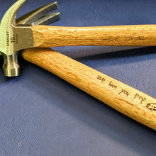 Load image into Gallery viewer, Engraved Handwriting Hammer - Glowfish Design Studio