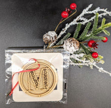 Load image into Gallery viewer, Classic Springball Initial Ornament - Glowfish Design Studio
