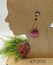 Load image into Gallery viewer, Rose Heart Earrings - Glowfish Design Studio