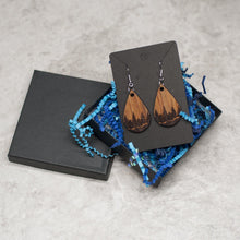 Load image into Gallery viewer, Treeline Teardrop Hardwood Earrings - Glowfish Design Studio
