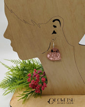 Load image into Gallery viewer, Rose Heart Earrings - Glowfish Design Studio
